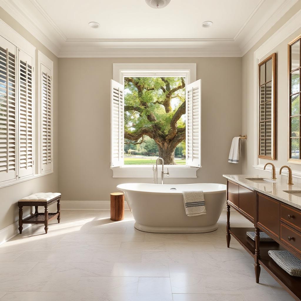 Large-format porcelain master bath — installed by Lowcountry Heritage in Summerville, SC