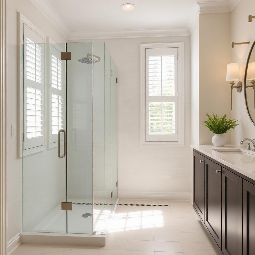 Curbless walk-in shower — installed by Lowcountry Heritage in Hanahan, SC