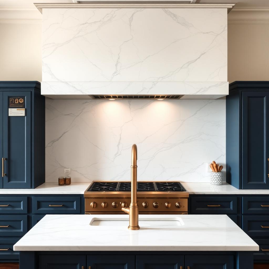 Slab-look marble range wall — installed by Lowcountry Heritage in Mount Pleasant, SC